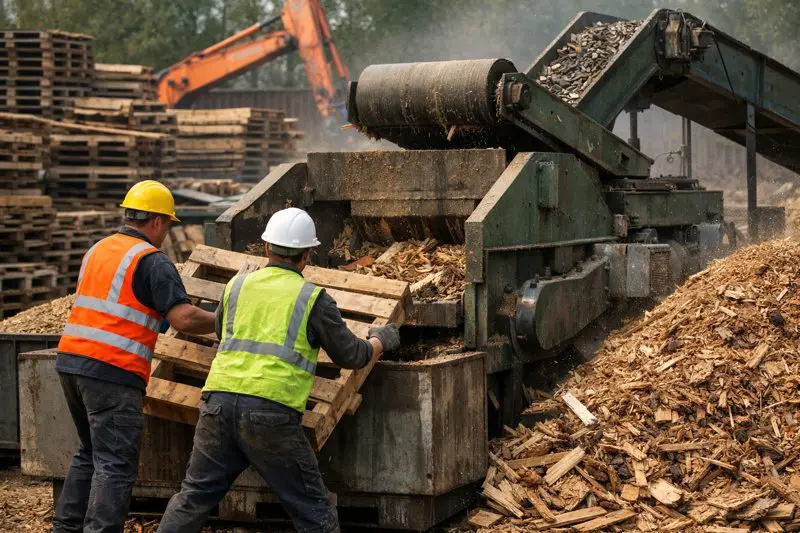 Can Wood Grinders Process Pallets With Metal Fittings?