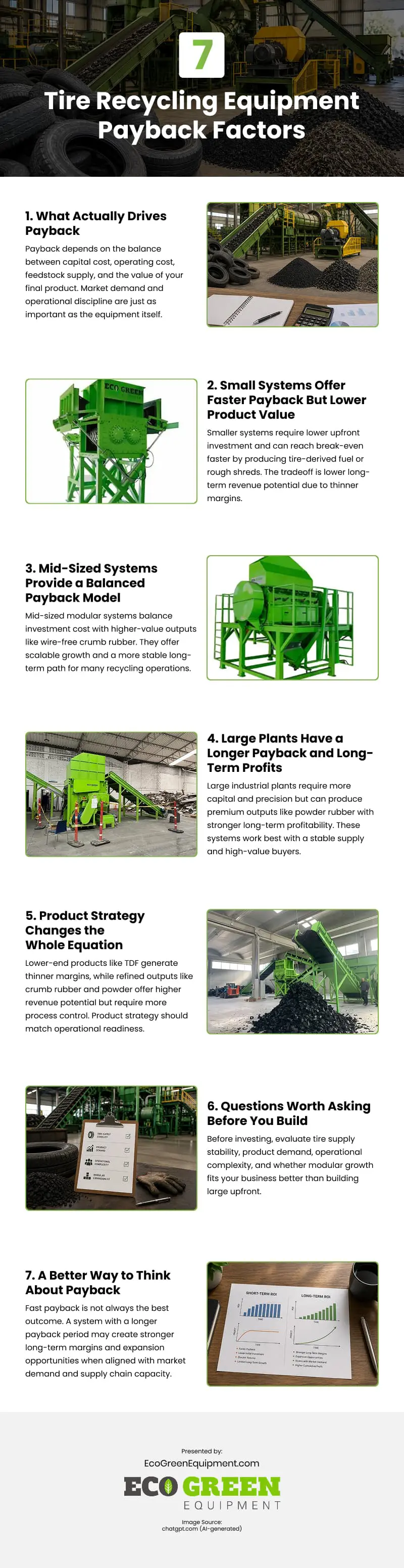 7 Tire Recycling Equipment Payback Factors Infographic 7 Tire Recycling Equipment Payback Factors Infographic
