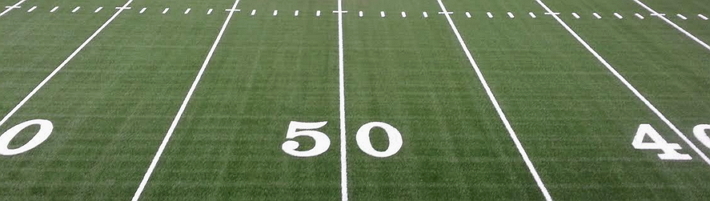 50 yard line on football field