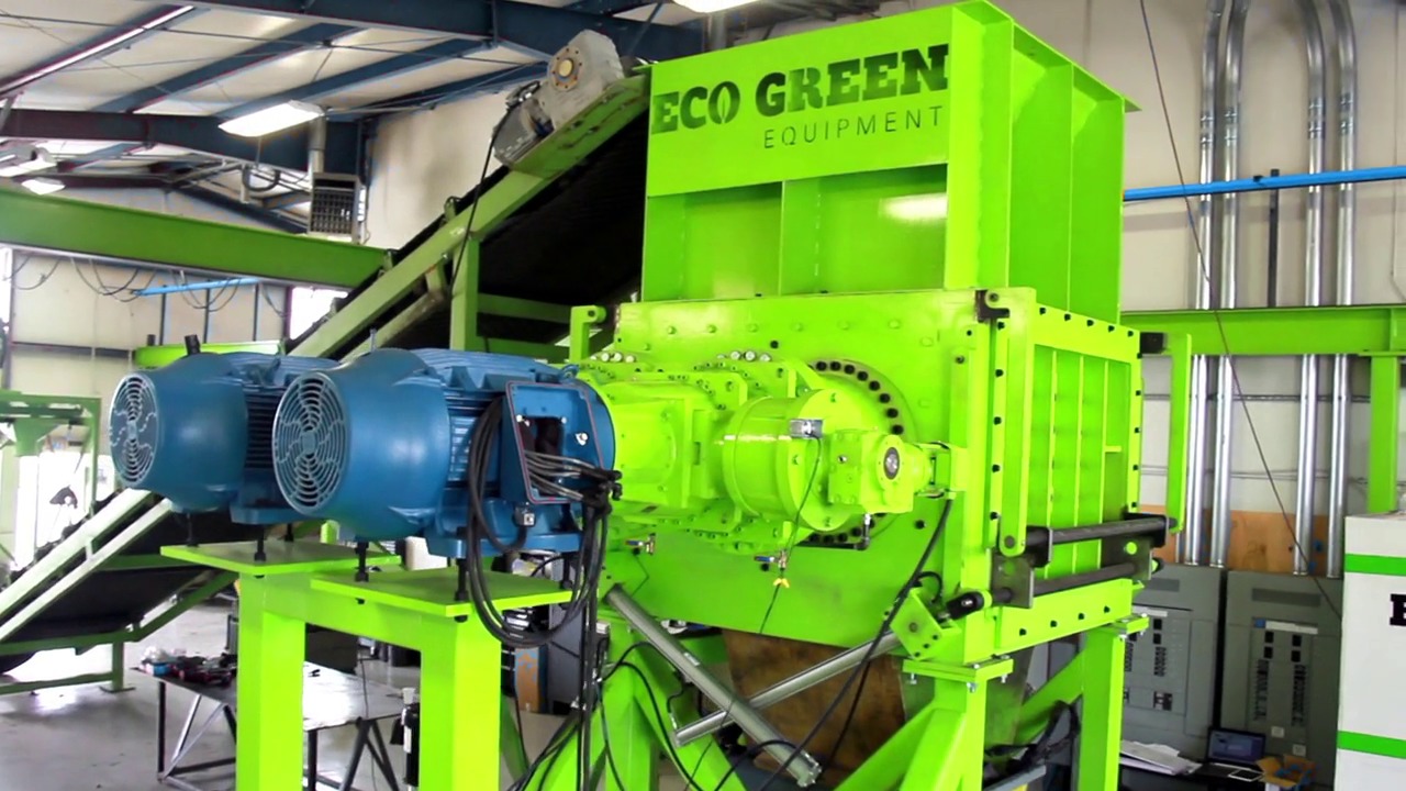 Eco Green Giant Two Shaft Shredder Video