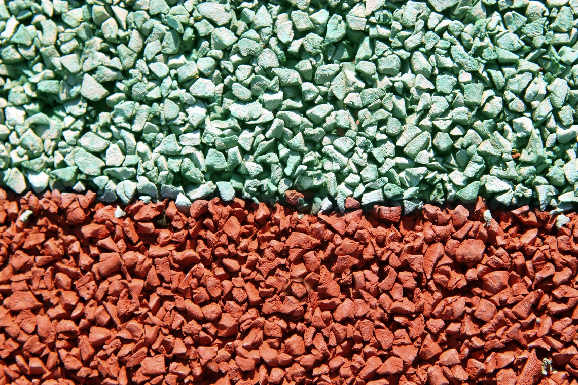 Rubber produced from tire shredder