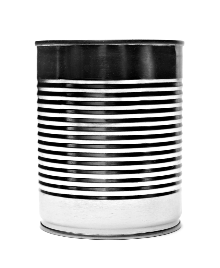 aluminum can with white background