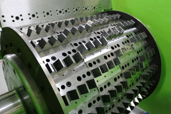 Trituradora de reciclaje de neumáticos Eco Green Equipment de cuchilla ralladora