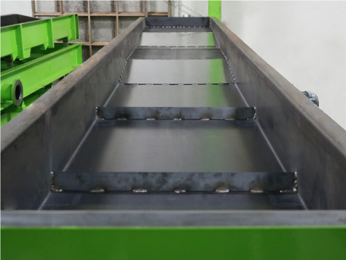 Eco Green Equipment tire recycling shredder conveyor tray