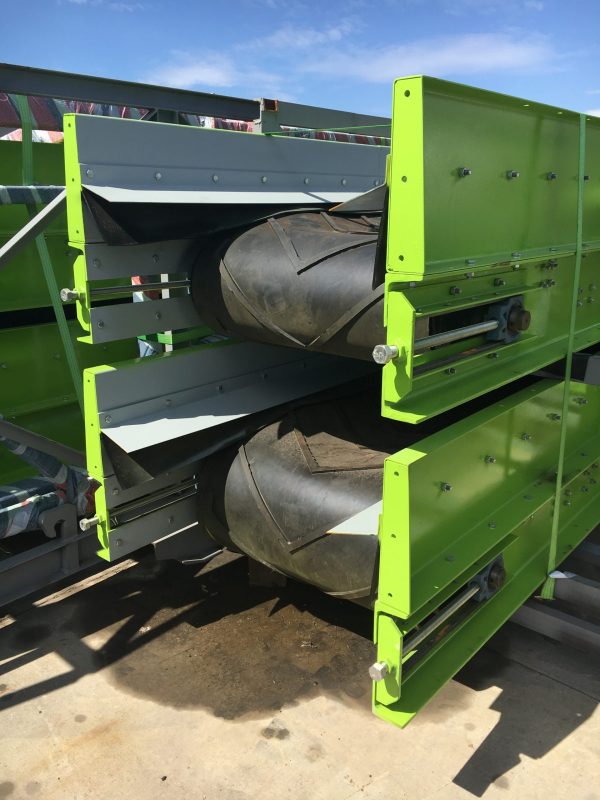 trituradora de reciclaje de neumáticos con cinta transportadora Eco Green Equipment