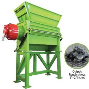 Salida de trituradora de reciclaje de neumáticos Eco Green Equipment