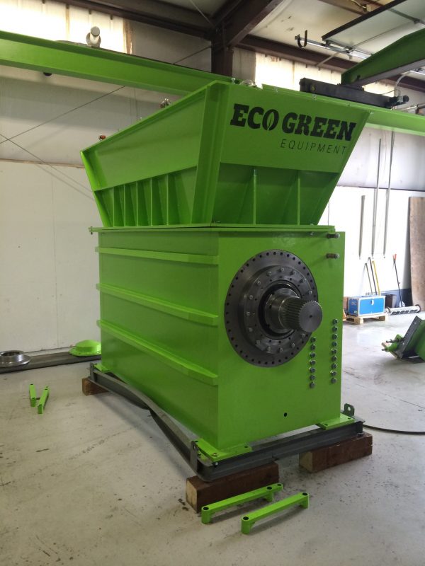 Trituradora de reciclaje de neumáticos Eco Green Equipment de un solo eje