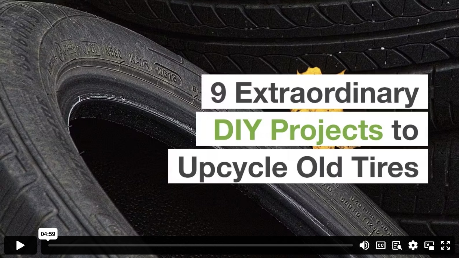 9 Extraordinary DIY Projects to Upcycle Old Tires