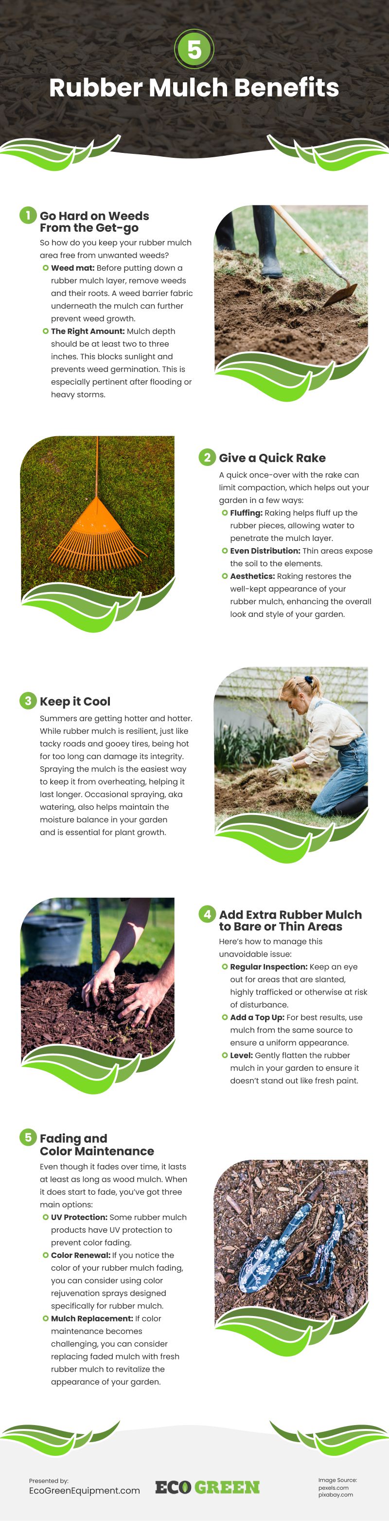 5 Rubber Mulch Benefits Infographic
