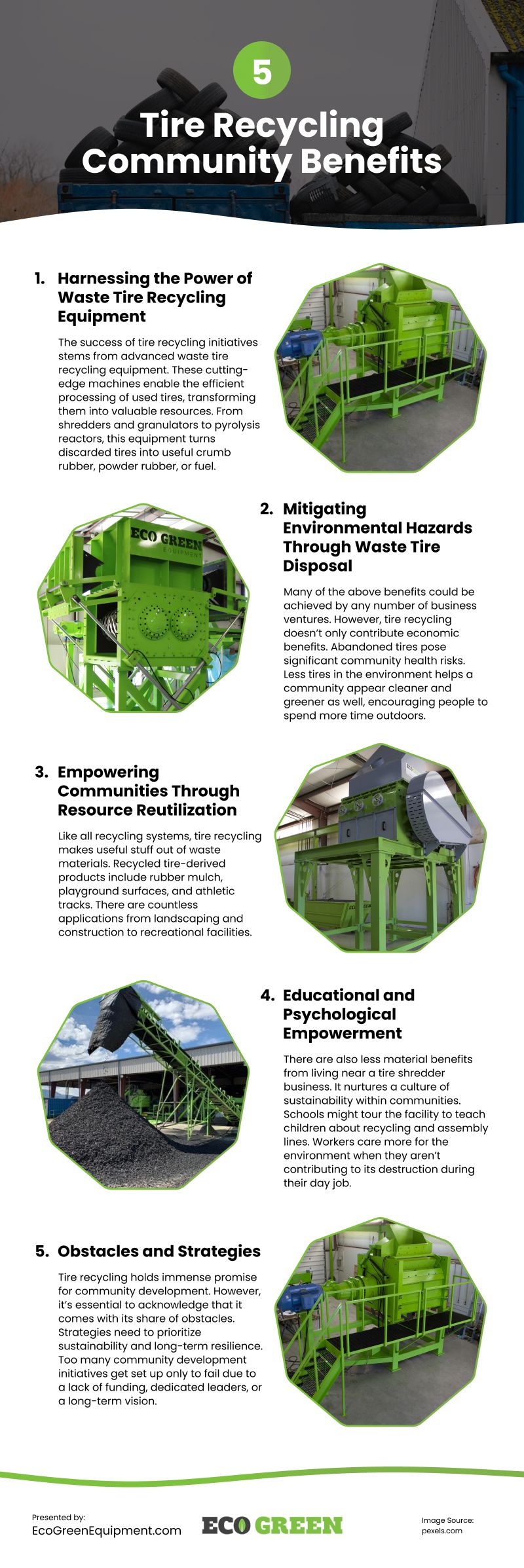 5 Tire Recycling Community Benefits Infographic