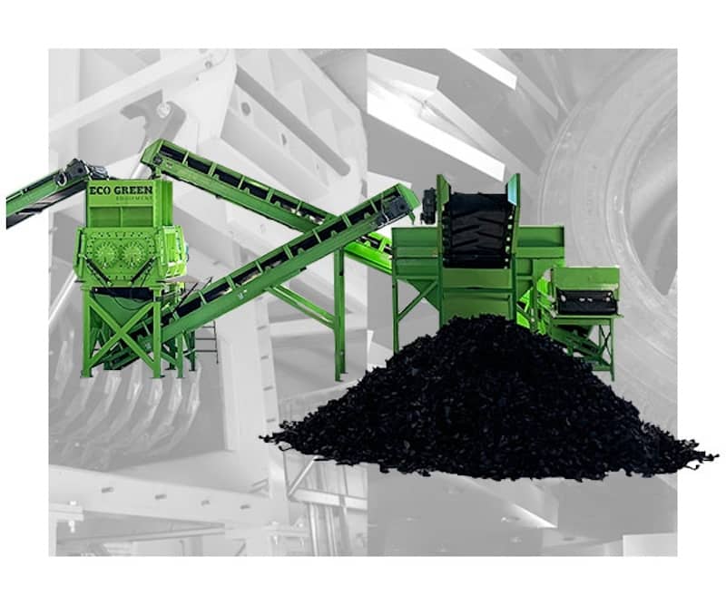 Twin Shaft Tire Shredders for Recycling