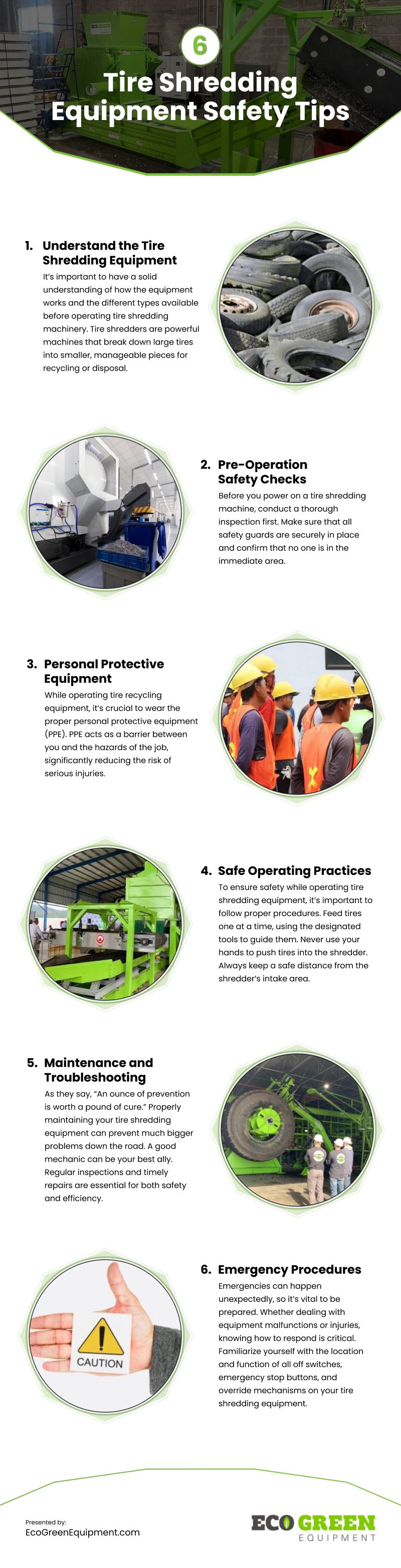 6 Tire Shredding Equipment Safety Tips Infographic