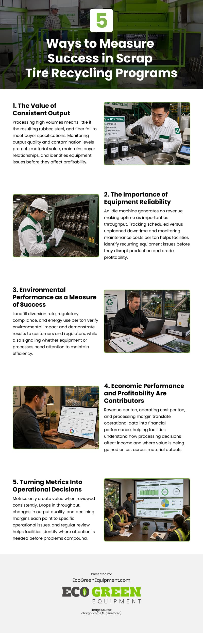 5 Ways to Measure Success in Scrap Tire Recycling Programs Infographic 5 Ways to Measure Success in Scrap Tire Recycling Programs Infographic